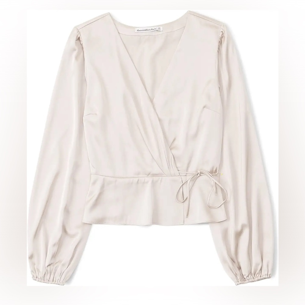 Milly Hallie Stretch Silk Wrap Top